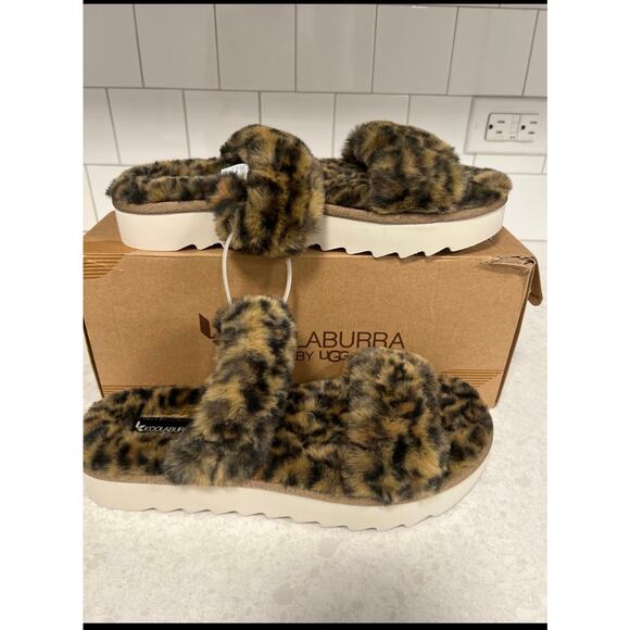 New Koolaburra by Ugg W Fuzz-On Women’s Cozy Slides Slippers Leopard Size 9 - Picture 3 of 12